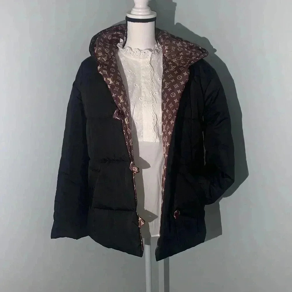 Long-sleeved Black Pillow Puffer Jacket size M/L - Picture 6 of 8
